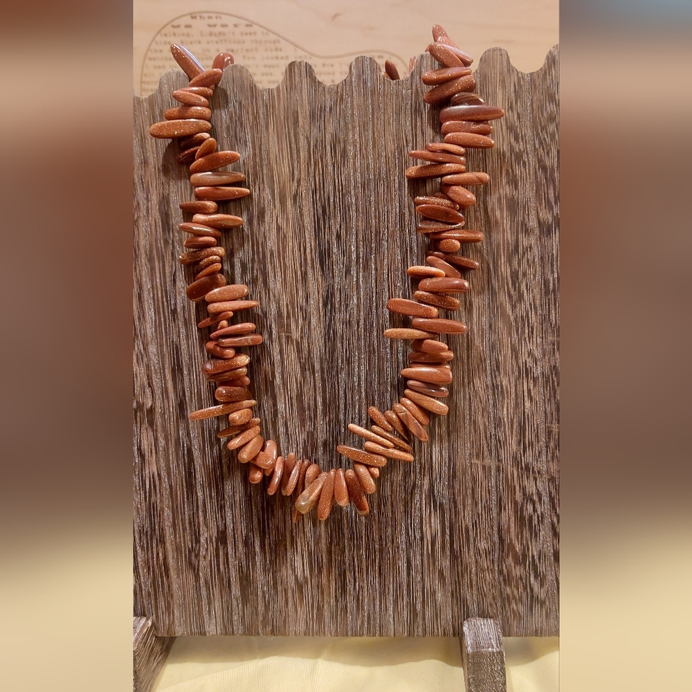 Goldstone Statement Necklace